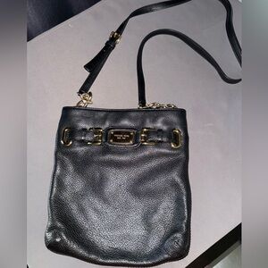 Michael Kors Black Crossbody Bag with Gold Accents
